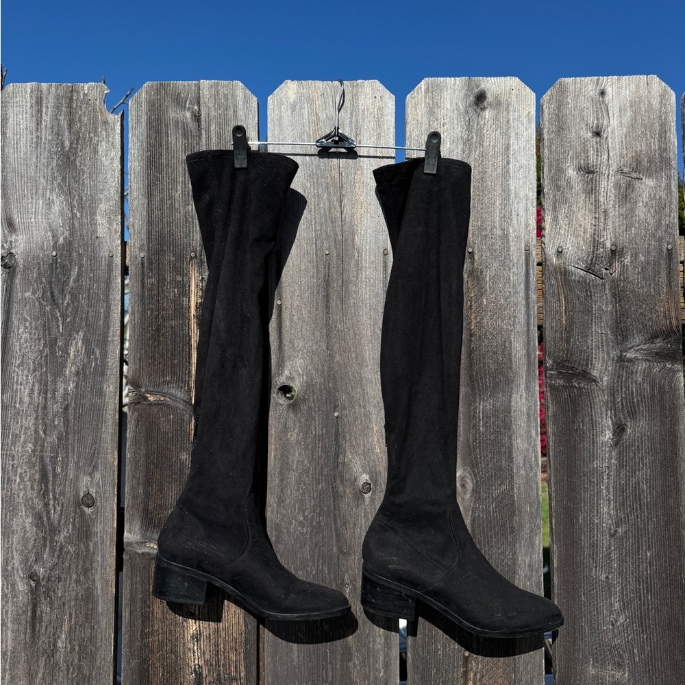 Steve Madden Sleek Black Over-the-Knee Boots